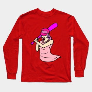 Beautiful baseball girl Long Sleeve T-Shirt